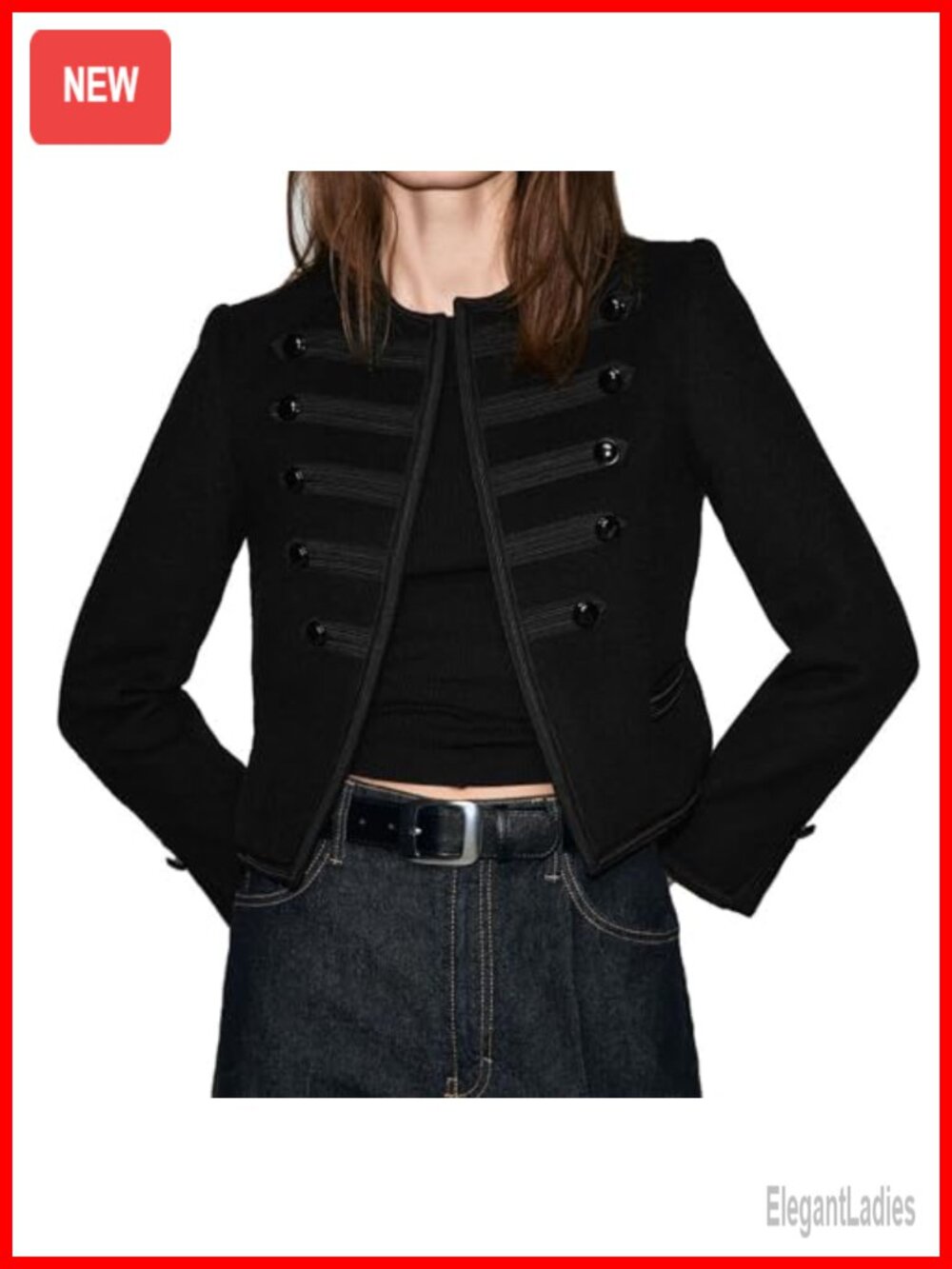 Wool Blend Steampunk Military Jacket Napoleon Style Button Blazer